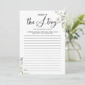Was ist das Story Brautparty Game? Einladung (Stehend Vorderseite)