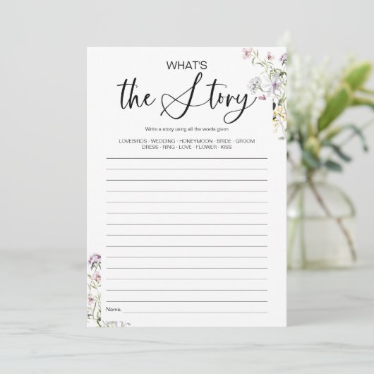 Was ist das Story Brautparty Game? Einladung (Stehend Vorderseite)