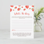 Was ist das Story Game, Berry Sweet Baby Shower? Einladung (Stehend Vorderseite)