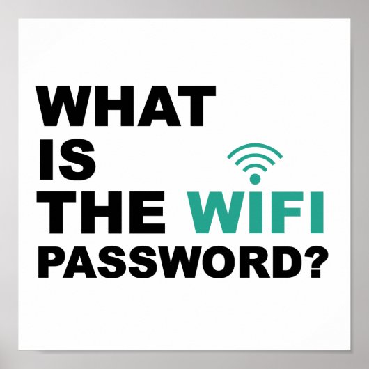 Was ist das WIFI Password Funny? Poster (Vorne)