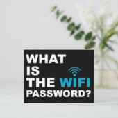 Was ist das WIFI Password Funny? Postkarte (Stehend Vorderseite)