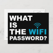 Was ist das WIFI Password Funny? Postkarte (Vorne/Hinten)