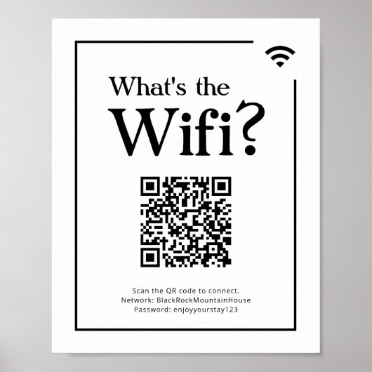 Was ist das Wifi? Unterschreiben für Zuhause zur F Poster (Vorne)