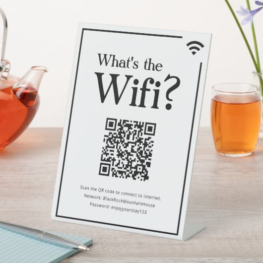 Was ist das Wifi? Unterschreiben für Zuhause zur F Sockelschild (In Situ)