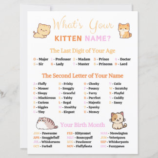 Was ist dein Kitten Name Game?