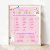 Was ist dein Lama Name Party Poster? Poster