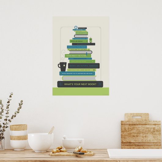 Was ist dein nächstes Buch? Poster (Küche)