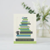 Was ist dein nächstes Buch? Postkarte (Stehend Vorderseite)