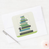 Was ist dein nächstes Buch? Quadratischer Aufkleber (Umschlag)