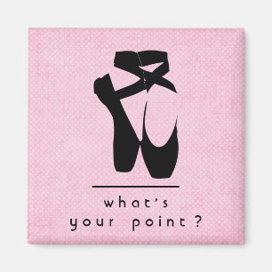Was ist dein Sinn? Black Ballet Shoes En Pointe Magnet