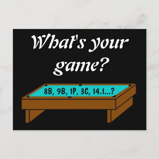 Was ist dein Spiel? Postkarte (Vorderseite)