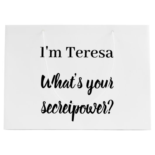 Was ist dein Superhelden-Design Große Geschenktüte (Vorderseite)