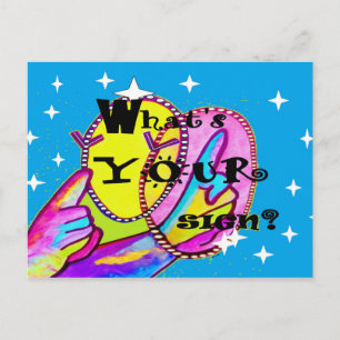 Was ist dein Zeichen? Postkarte