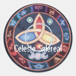 Was ist dein Zeichen, Zodiac-Buchzeichen? Runder Aufkleber