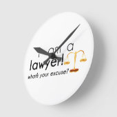 Was ist deine Ausrede? Runde Wanduhr (Winkel)