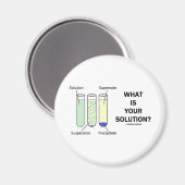 Was ist deine Lösung? (Chemie-Spaß) Magnet (Vorderseite/Rückseite)