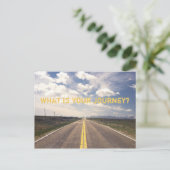Was ist deine Reise? Postkarte (Stehend Vorderseite)