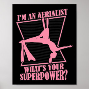 Was ist deine Superkraft Turnhalle Luft-Yoga Aeri Poster