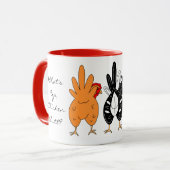 Was ist der Hühnerfisch? | Funny Spaß Tasse (Vorderseite Links)