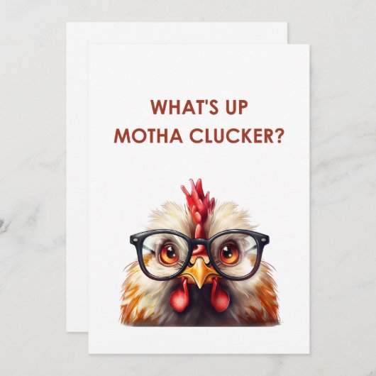 WAS IST DER MOTHA CLUCKER? DANKESKARTE (Vorne/Hinten)