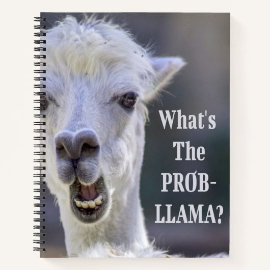 Was ist der Prob- Llama? Niedlich Funny LLAMA Notizblock (Vorderseite)