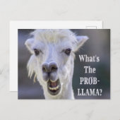 Was ist der Prob- Llama? Niedlich Funny LLAMA Postkarte (Vorne/Hinten)