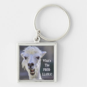 Was ist der Prob- Llama? Niedlich Funny LLAMA Schlüsselanhänger