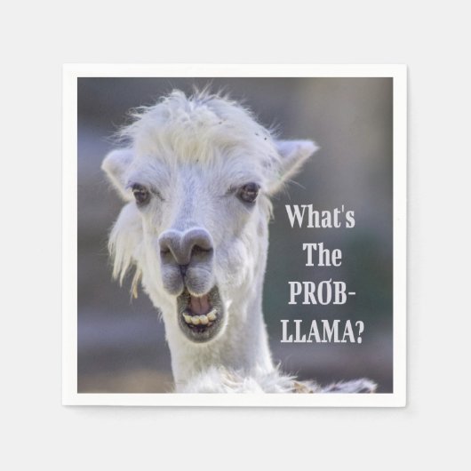 Was ist der Prob- Llama? Niedlich Funny LLAMA Serviette (Vorderseite)