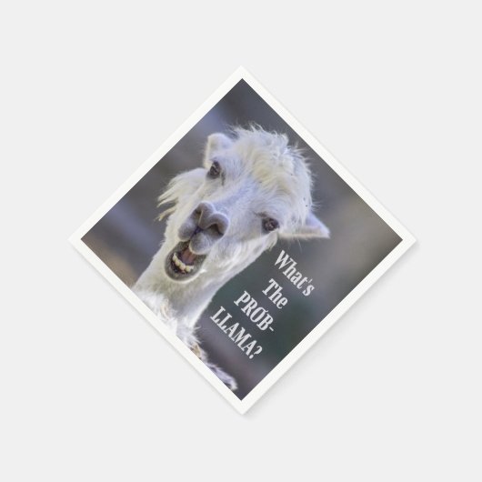 Was ist der Prob- Llama? Niedlich Funny LLAMA Serviette (Ecke)