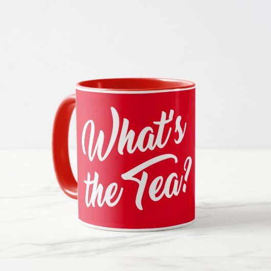 WAS IST DER TEE? TASSE (Vorderseite Links)