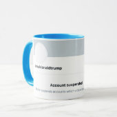 Was ist der Tee? Trump aus Twitter verboten Tasse (Vorderseite Links)