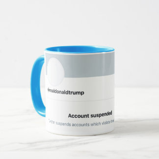 Was ist der Tee? Trump aus Twitter verboten Tasse