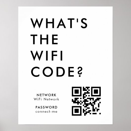 Was ist der WiFi-Code? | QR-Code-Scan zum Verbinde Poster (Vorne)