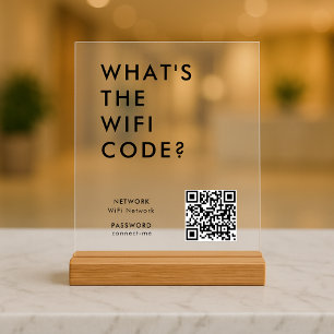 Was ist der WiFi-Code?   Wifi Network QR Code Acrylschild