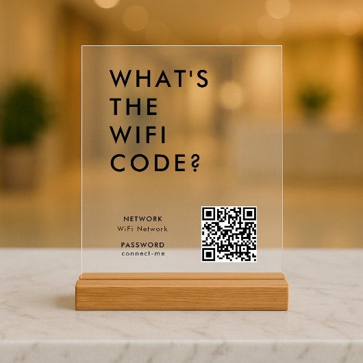 Was ist der WiFi-Code? | Wifi Network QR Code Acrylschild