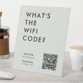 Was ist der WiFi-Code? | Wifi Network QR Code Grau Sockelschild (In Situ)