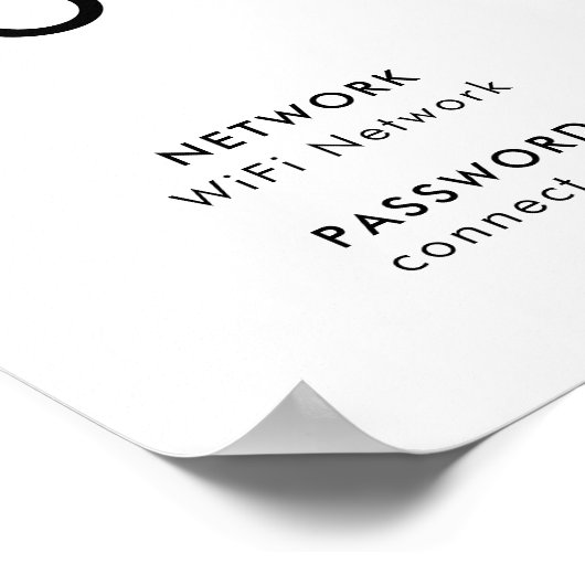 Was ist der WiFi-Code? | Wifi Network QR Code Poster (Ecke)