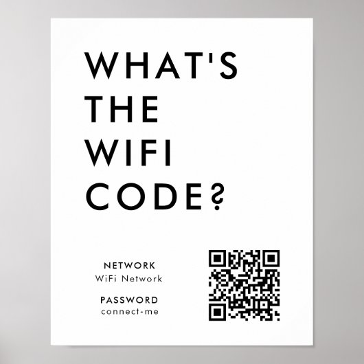 Was ist der WiFi-Code? | Wifi Network QR Code Poster (Vorne)