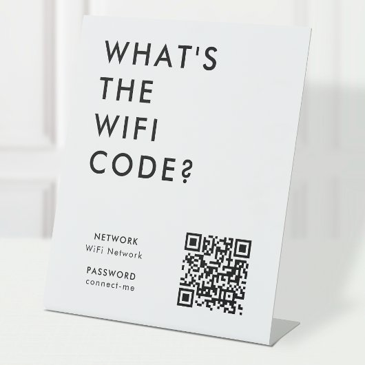 Was ist der WiFi-Code? | Wifi Network QR Code Sockelschild