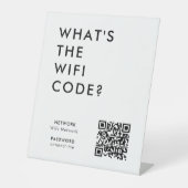 Was ist der WiFi-Code? | Wifi Network QR Code Sockelschild (Vorderseite)