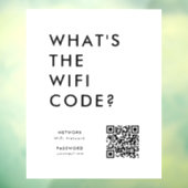 Was ist der WiFi-Code? | Wifi Network QR Code Weiß Fensteraufkleber (Blatt 3)