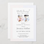 Was ist die Aufdeckung des Kaffeegeschlechts? Dankeskarte (Vorne/Hinten)