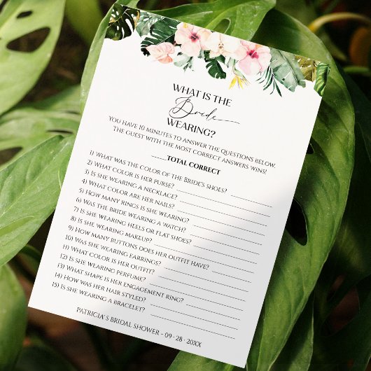 Was ist die Bride mit Tropenkarte? Einladung