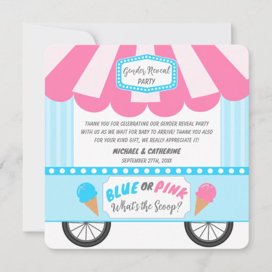 Was ist die Genderoffenbarung für Schotteneis? Dankeskarte (Vorderseite)