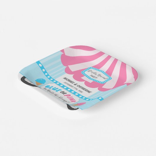 Was ist die Genderoffenbarung für Schotteneis? Pappteller (Gewinkelt)