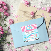 Was ist die Genderoffenbarung für Schotteneis? Quadratischer Aufkleber