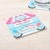 Was ist die Genderoffenbarung für Schotteneis? Rechteckiger Pappuntersetzer (angewinkelt)