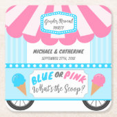 Was ist die Genderoffenbarung für Schotteneis? Rechteckiger Pappuntersetzer (Vorderseite)