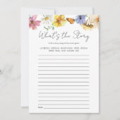 Was ist die Geschichte | Boho Brautparty Game Card Einladung (Vorderseite)