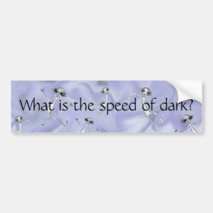 Was ist die Geschwindigkeit der Dunkelheit? Autoaufkleber
